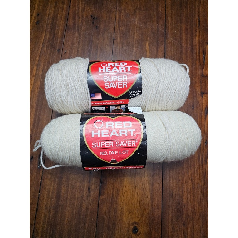 Red Heart Super Saver Yarn 2 skeins Aran‎ Color 313 Worsted Weight Acrylic
